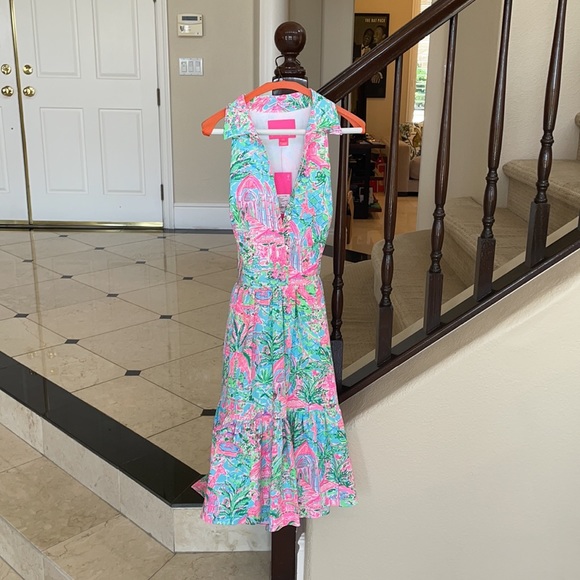 Lilly Pulitzer Patterned Dress with Collar - Picture 2 of 11